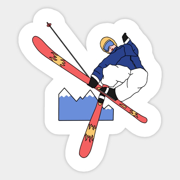 Ski Sticker by isaacspellman